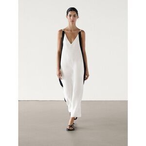 knee length dresses for ladies MASSIMO DUTTI. Orange dress with crossed back Ts – Hibuy market